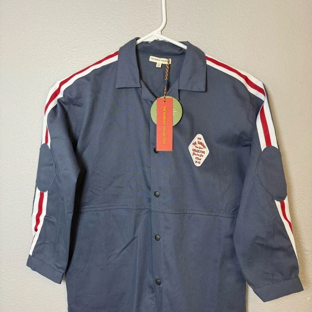 The Sunday Collective Kids Blue/Grey Costume Mail Carrier Jumpsuit - 8-9 Years